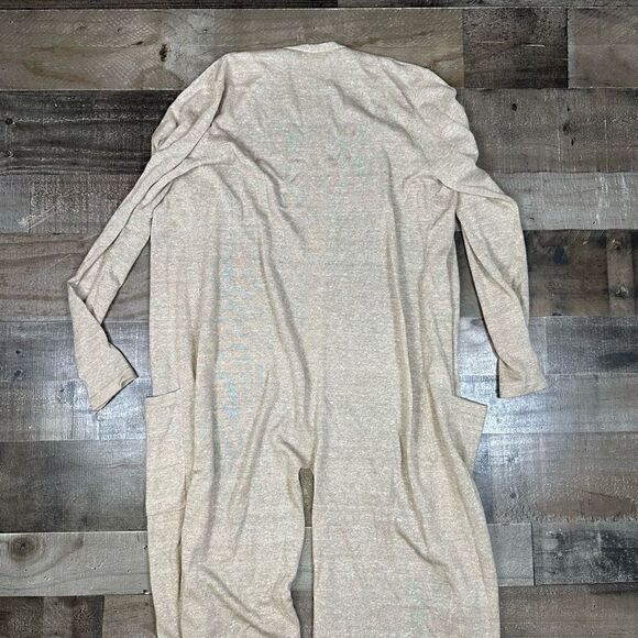 Theory Women’s Size Small Torina Slit Cardigan Sweater Cream Long Sleeve Knit - Picture 3 of 5